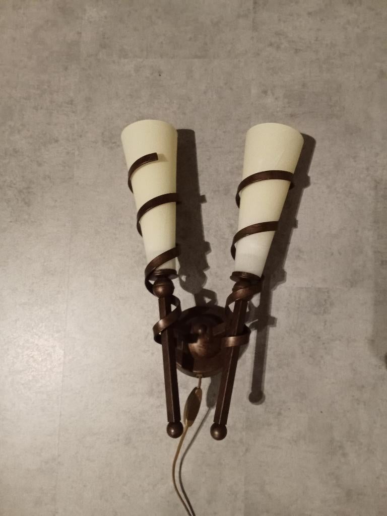 wandlamp, Ophalen, Zo goed als nieuw, Glas