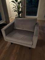 Grijze fluwelen fauteuil - Nieuwstaat!, Ophalen of Verzenden, Zo goed als nieuw, Stof, 75 tot 100 cm