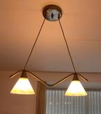 Hanglamp met 2 glazen kappen, Ophalen, Gebruikt, Glas, Minder dan 50 cm