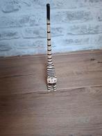 Houten katten beeldje met lange staart., Ophalen of Verzenden