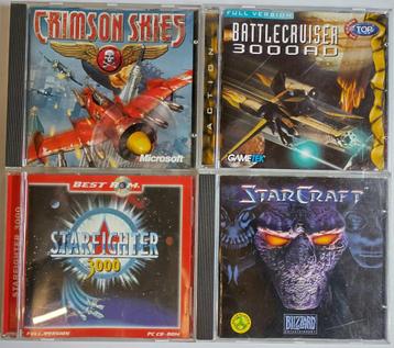 4 x CD-rom: Crimson, Battlecruiser, Starfighter, Starcraft beschikbaar voor biedingen
