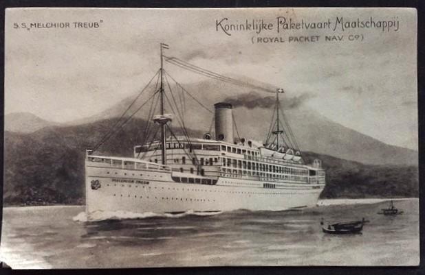 Ansicht boot schip scheepvaart Lloyd KPM Ned-Indie Indonesie, Verzamelen, Ansichtkaarten | Themakaarten, Ongelopen, Voor 1920