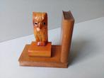 Uiltje. Houten boekensteun. Houtsnijwerk.Vintage., Antiek en Kunst, Ophalen of Verzenden