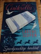 Vintage Cinderella Lakens en Slopen Poster, Rechthoekig Staand, Ophalen of Verzenden, Zo goed als nieuw, A1 t/m A3