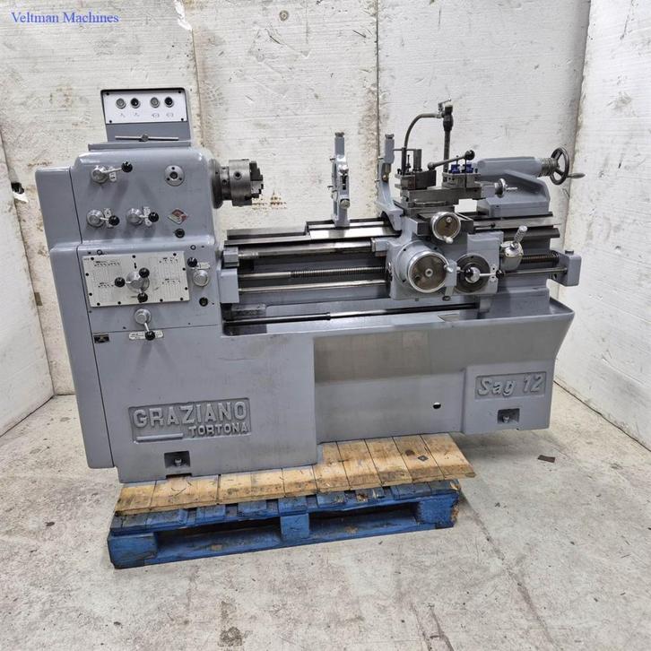 Draaibank Graziano SAG 12, Doe-het-zelf en Verbouw, Draaibanken, Gebruikt, Metaaldraaibank, 500 tot 1000 mm, Ophalen of Verzenden
