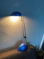 Blauwe bureaulamp, Huis en Inrichting, Ophalen, Zo goed als nieuw, Metaal, Minder dan 100 cm