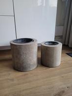 Set betonnen plantenpotten, Tuin en Terras, Bloempotten, Ophalen, Rond, Minder dan 25 cm, Binnen