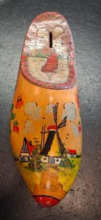 Grote handbeschilderde klomp spaarpot met Molen Volkskunst., Ophalen of Verzenden