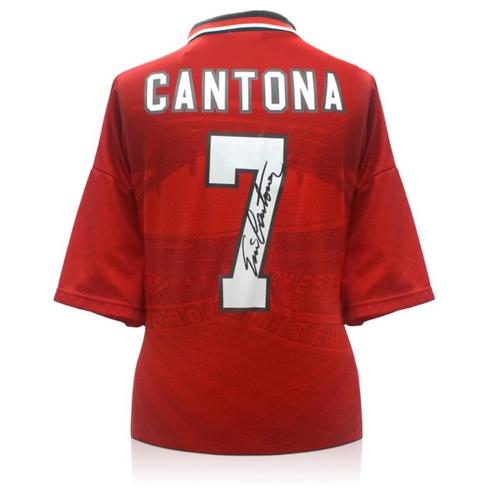 Eric Cantona gesigneerd Manchester United 1996 Thuis shirt, Verzamelen, Sportartikelen en Voetbal, Zo goed als nieuw, Shirt, Buitenlandse clubs