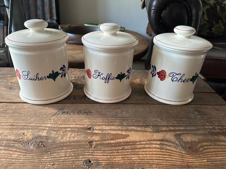 Boerenbont voorraad potten, Huis en Inrichting, Keuken | Servies, Zo goed als nieuw, Overige typen, Boerenbont, Aardewerk, Ophalen of Verzenden