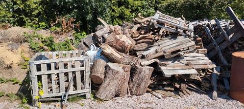 1 tot 17 kuub haardhout / brandhout gratis, Tuin en Terras, Haardhout, Blokken, Overige houtsoorten, 6 m³ of meer, Ophalen