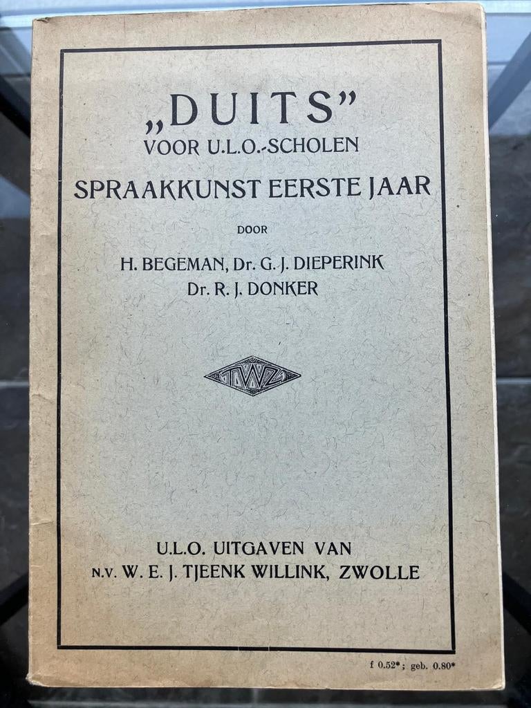 Duits voor U.L.O. Scholen - 1936, Ophalen of Verzenden, Gelezen, Overige niveaus