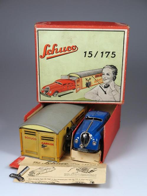 Zeldzame Schuco 15/175 Geschenkdoos 1750 Auto + 1500 Garage, Antiek en Kunst, Antiek | Speelgoed, Ophalen of Verzenden