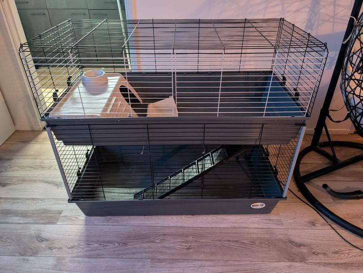 Ferplast Konijnenkooi, RABBIT 120 DOUBLE, Dieren en Toebehoren, Knaagdieren en Konijnen | Hokken en Kooien, Zo goed als nieuw