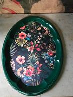 Ovaal metalen dienblad bloemen paradijs nr1, Huis en Inrichting, Woonaccessoires | Dienbladen, Ophalen of Verzenden, Gebruikt