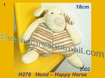 H278 Hond - Happy Horse 2002 : badstof hondje (18cm) beschikbaar voor biedingen