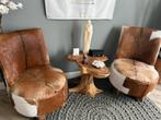 Zit set van koeienhuid, Huis en Inrichting, Fauteuils, Ophalen, Gebruikt, Minder dan 75 cm, Country