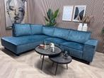 ZGAN Velvet Velours Hoekbank - Blauw - 290 x 220, Ophalen, 250 tot 300 cm, -, -
