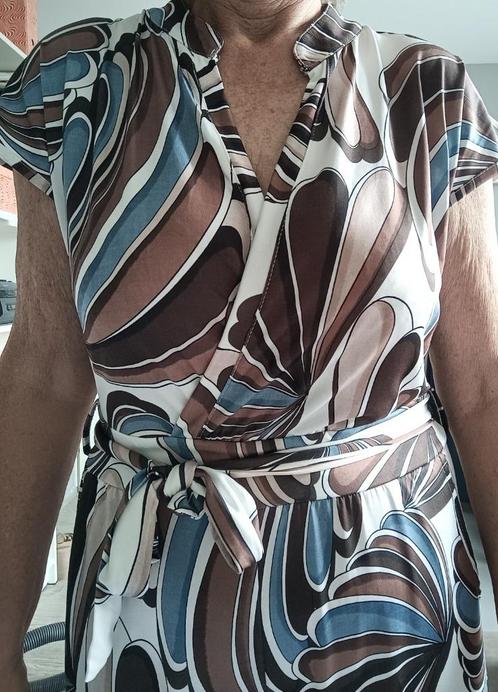 Travelstof jumpsuit, broek dames bruin, camel, jeansblauw, Kleding | Dames, Jumpsuits, Nieuw, Maat 38/40 (M), Blauw, Ophalen of Verzenden