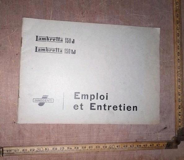 Handleiding Lambretta 150d, ld. 1956, Motoren, Handleidingen en Instructieboekjes, Overige merken, Ophalen of Verzenden