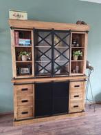 Mango houten buffetkast, Ophalen, Zo goed als nieuw, 25 tot 50 cm, 200 cm of meer