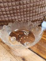 Mooie glazen fruitschaal op pootjes, Ophalen of Verzenden