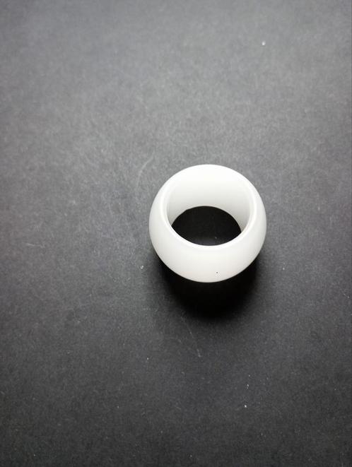 Witte Nefriet Jade Duim Ring 22mm, Sieraden, Tassen en Uiterlijk, Ringen, Nieuw, Dame of Heer, 20 of groter, Wit, Ophalen of Verzenden