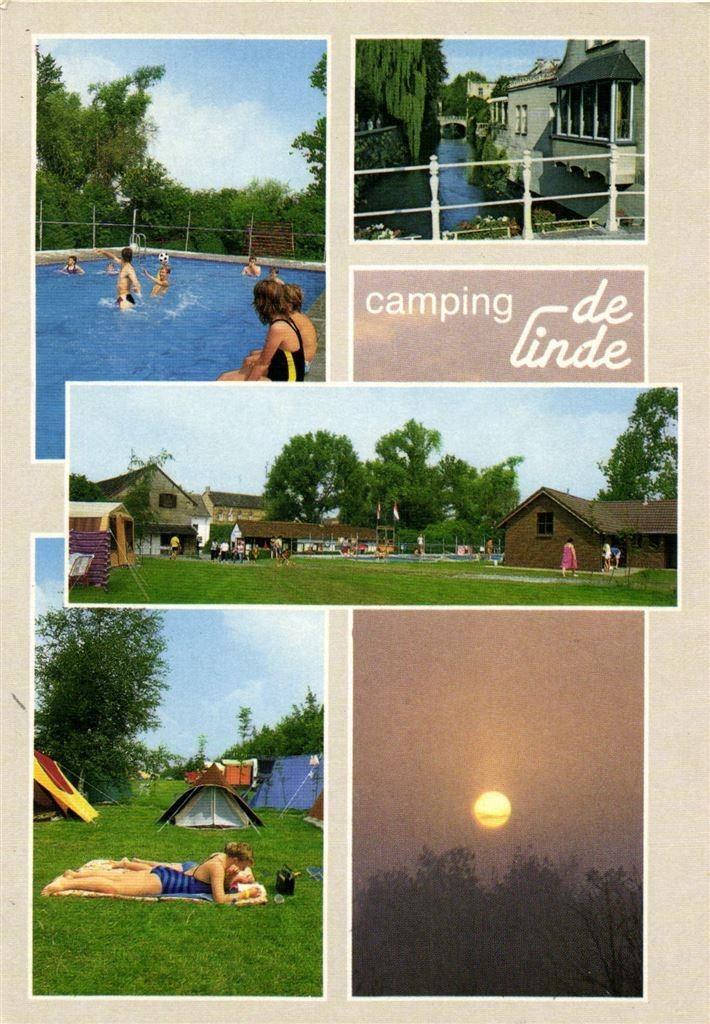 Camping de Linde - Valkenburg aan den Geul - 5 afb - 1989 ge, Verzamelen, Ansichtkaarten | Nederland, Gelopen, Limburg, Voor 1920