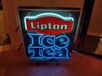 Vintage Neon Lipton Ice Tea, Verzamelen, Ophalen, Gebruikt, Lichtbak of (neon) lamp