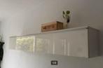 Horizontale Wandkast - 150cm wit hoogglans, Ophalen, Overige materialen, Wit hoogglans, 100 tot 150 cm