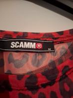 Mooi rood shirt met print - SCAMM - Maat M, Kleding | Dames, Maat 38/40 (M), Ophalen of Verzenden, Lange mouw, Gedragen