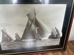 Schitterend afbeelding in mooie lijst van Beken of Cowes, Ophalen of Verzenden