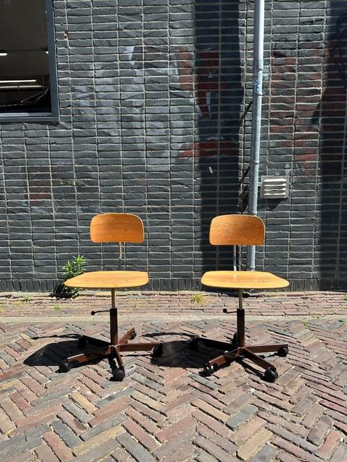Deens design bureaustoelen, Jorgen Rasmussen werkstoelen, Huis en Inrichting, Bureaustoelen, Gebruikt, Bureaustoel, Zwart, Ophalen
