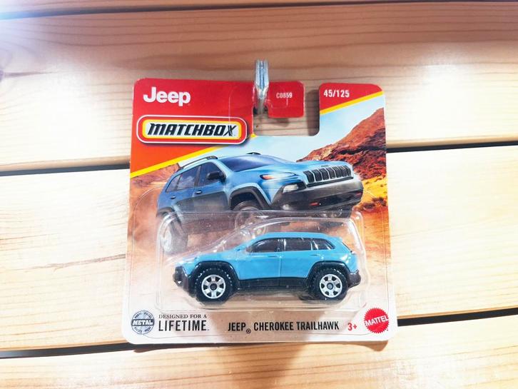 Jeep Cherokee Trailhawk matchbox, Hobby en Vrije tijd, Modelauto's | Overige schalen, Nieuw, Auto, Ophalen of Verzenden