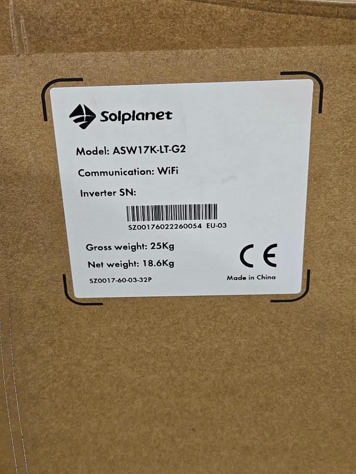 Omvormer Solplanet ASW17K-LT G2, Doe-het-zelf en Verbouw, Zonnepanelen en Toebehoren, Nieuw, Overige typen, Ophalen