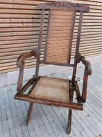 antieke houten buitenstoel met perfecte canage, Antiek en Kunst, Ophalen