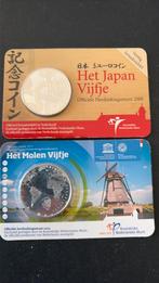 Japanvijfje en molenvijfje in coincard, Postzegels en Munten, Koningin Beatrix, Zilver, Euro's, Ophalen of Verzenden