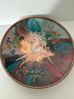 Vintage Sagitta Nella Damsma Koper Emaille Bord Schaal, Antiek en Kunst, Ophalen of Verzenden