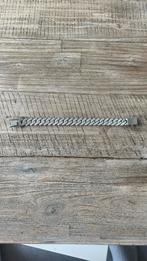 Cuban Link Armband met Diamanten, Ophalen of Verzenden, Zo goed als nieuw, Zilver, Met strass