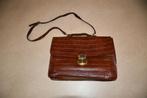 Bruine aktentas in kunst krokoleder, Ophalen of Verzenden, Zo goed als nieuw, Bruin, Overige merken