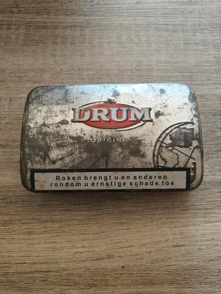 Vintage Drum Shag Tabaksdoos, Verzamelen, Rookartikelen, Aanstekers en Luciferdoosjes, Gebruikt, Tabaksdoos of Verpakking, Ophalen of Verzenden