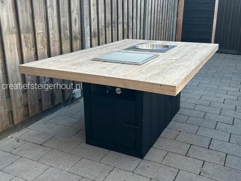 BBQ-tafel gasbarbecue en drankelement ingebouwd in tafel, Tuin en Terras, Gasbarbecues, Nieuw, Ophalen of Verzenden