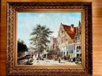 Schilderij - Stadsgezicht Enkhuizen (naar Cornelis Springer), Antiek en Kunst, Kunst | Schilderijen | Klassiek, Ophalen of Verzenden