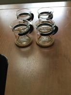 4 nieuwe bodum espressokopjes met kurken onderzetters, Nieuw, Glas, Overige typen, Overige stijlen