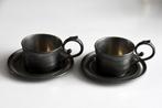 2 Antieke tinnen kinderservies kopjes, Antiek en Kunst, Ophalen of Verzenden