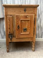 Antieke houten koelkast, Ophalen