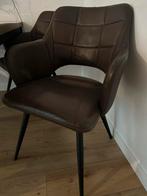 Twee leren stoelen, Ophalen, Gebruikt, Twee, Bruin