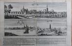 1 /  Montfoort - Wijk bij Duurstede en Rhenen Gravure 1674, Ophalen of Verzenden