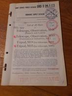 Origineel Instructieboekje Kijkers M49 & Driepoot - 1944, Ophalen of Verzenden