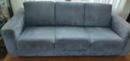 Stoffen driezitsbank blauw, Huis en Inrichting, Ophalen, Gebruikt, 75 tot 100 cm, Minder dan 150 cm